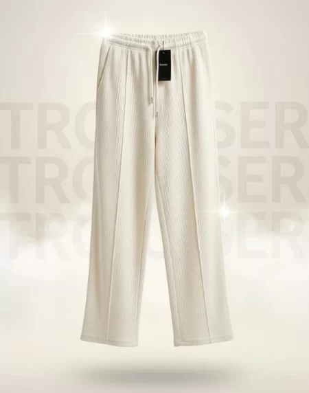 Bershka baggy striped fabric trouser soft baggy trouser