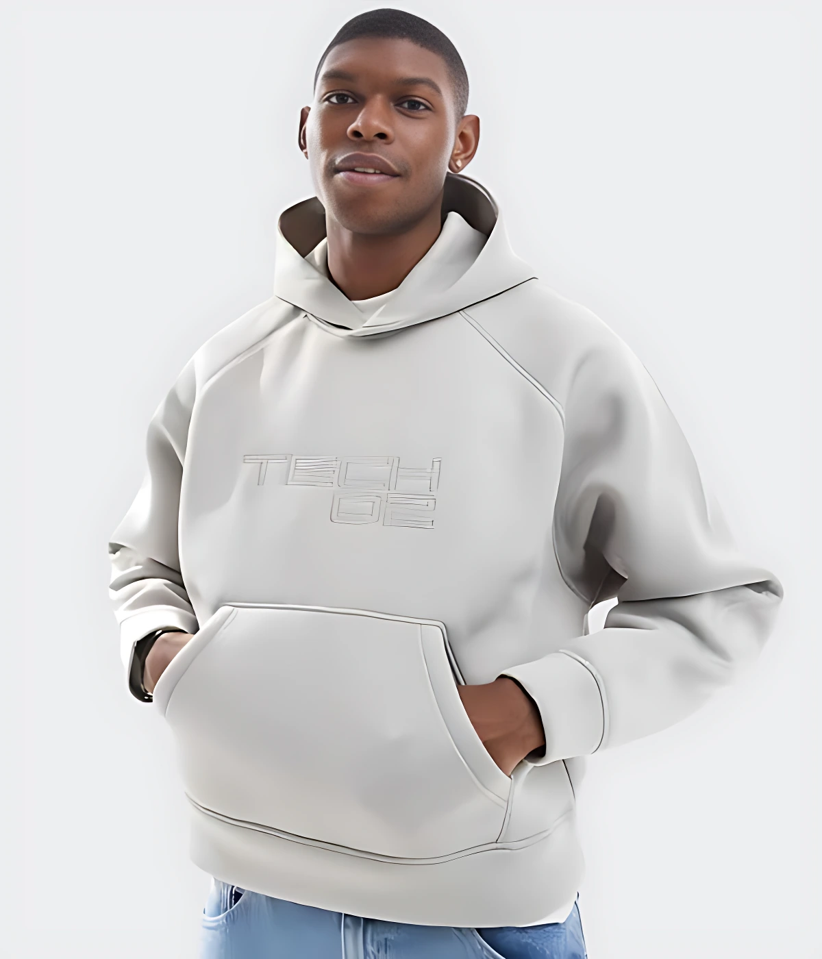 Bershka boxy fit premium hoodie in grey - Best winter hoodie