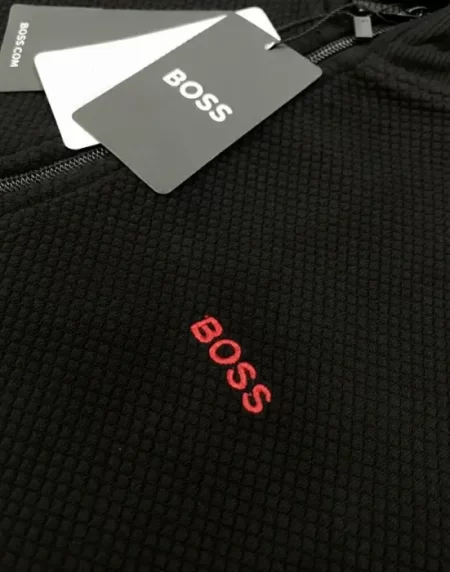 Boss Quilted Tracksuit Black Color