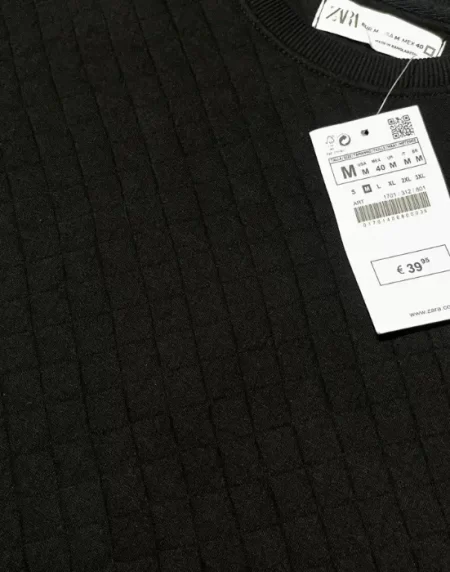 Zara Man Sweatshirt Black color - Zara Sweatshirt in Pakistan